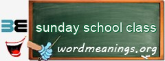 WordMeaning blackboard for sunday school class